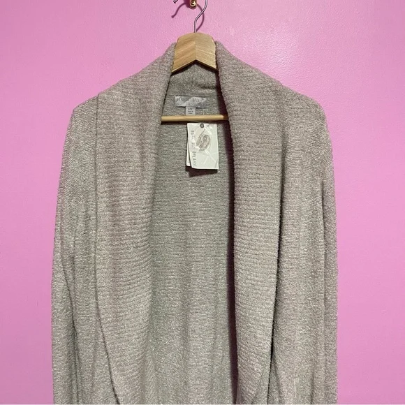 Barefoot‎ Dreams CozyChic Lite Circle Cardigan L/XL Pewter Pearl NWT - Picture 3 of 12